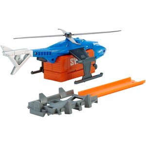 Игровой набор Грузовой вертолет с контейнером и машинкой (Hot Wheels) Mattel фото 2