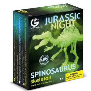 Сборная модель Светящийся скелет Спинозавра, 32*16 см Geoworld фото 1