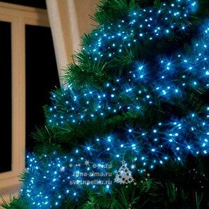 Светодиодная гирлянда Млечный путь - Cluster Lights 2.4 м, 192 синих MINILED ламп, черный ПВХ BEAUTY LED фото 1