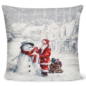 Новогодняя подушка с лампочками Arctic Story: Best Friends 45*45 см, на батарейках Peha (Пеха) фото 5