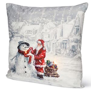 Новогодняя подушка с лампочками Arctic Story: Best Friends 45*45 см, на батарейках Peha (Пеха) фото 3