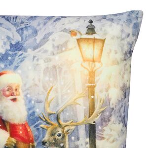 Новогодняя подушка с лампочками Father Christmas 45*45 см, на батарейках Peha (Пеха) фото 4