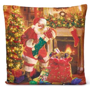 Новогодняя подушка с лампочками Christmas Eve 45*45 см, на батарейках Peha (Пеха) фото 3