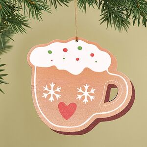 Деревянная елочная игрушка Чашечка - Пряничные Истории 10 см