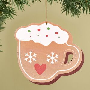 Деревянная елочная игрушка Чашечка - Пряничные Истории 10 см