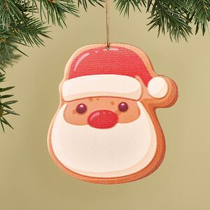 Деревянная елочная игрушка Санта Клаус - Пряничные Истории 10 см