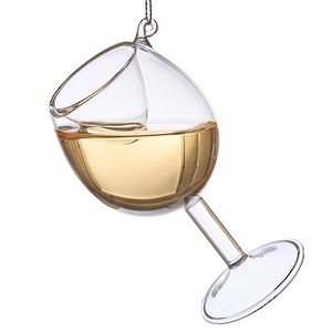 Стеклянная елочная игрушка Бокал Вина - Pinot Grigio 10 см, подвеска Kurts Adler фото 3