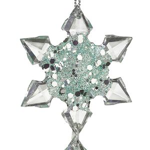 Набор елочных игрушек Снежинки Blumendorfo 21 см голубые, 3 шт, подвеска Kurts Adler фото 5