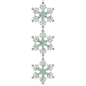 Набор елочных игрушек Снежинки Blumendorfo 21 см голубые, 3 шт, подвеска Kurts Adler фото 4