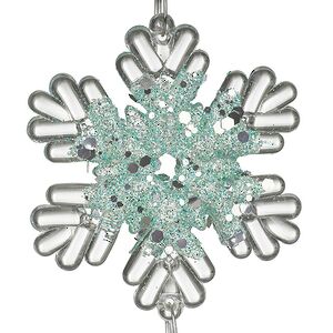 Набор елочных игрушек Снежинки Blumendorfo 21 см голубые, 3 шт, подвеска Kurts Adler фото 7