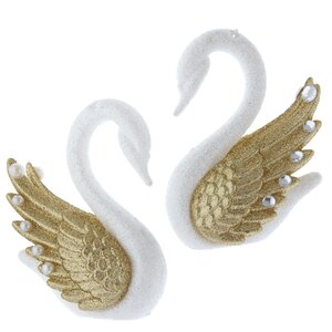 Елочная игрушка Лебедь Golden Wing 10 см, подвеска Kurts Adler фото 3