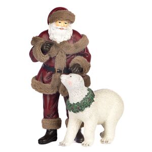 Декоративная фигурка Санта-Лесник с Медвежонком 29 см Goodwill фото 1