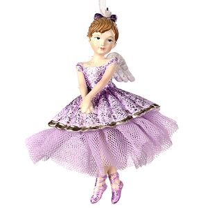 Елочная игрушка Юная Балерина Мия - Lilac Ballet 10 см, подвеска Goodwill фото 1