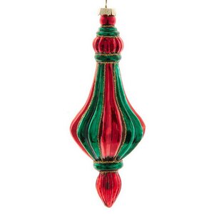Стеклянная елочная игрушка Ghiacciolo di Natale 18 см, подвеска