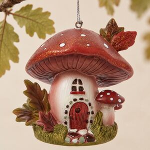 Елочная игрушка Гриб - Домик из Лембурга 8 см, подвеска