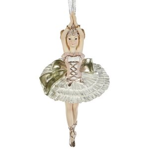 Елочная игрушка Балерина Никиша Браун из Дижонской труппы 14 см, подвеска