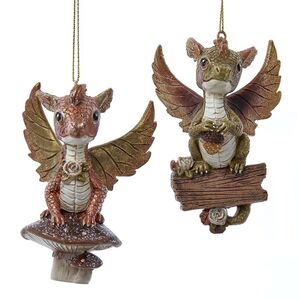 Елочная игрушка Дракончик Имеральд 9 см Kurts Adler (Куртс Адлер) фото 2