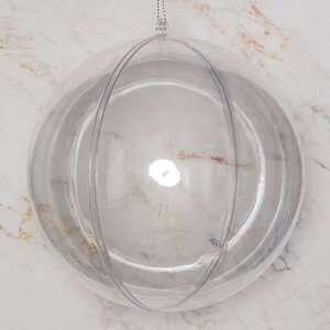 Разъемный пластиковый шар Sfera Chiaro 15 см Due Esse Christmas фото 2