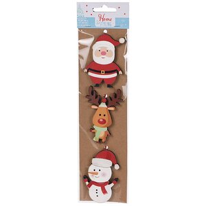 Набор деревянных елочных игрушек Санта и Его Друзья 9 см, 3 шт, подвеска Koopman фото 2