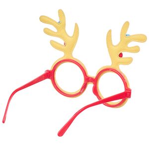 Новогодние очки Забавные рожки 14*12 см золотые Koopman фото 4