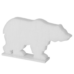 Декоративная фигура с подсветкой Полярный Медведь 33*19 см 3 холодных белых LED лампы, на батарейках
