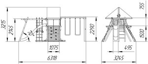 Детская игровая площадка Таити для улицы, дерево Самсон фото 4