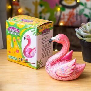 Копилка - раскраска Фламинго