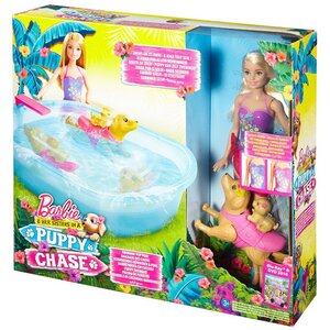 Кукла Барби с бассейном для купания щенков 29 см Mattel фото 7