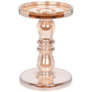 Стеклянный подсвечник Мориарти 20*13 см персиковый Koopman фото 5