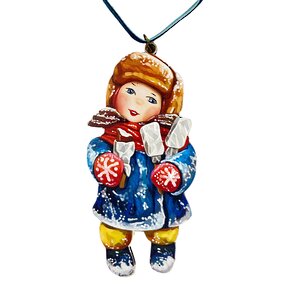 Елочная игрушка Девочка с эскимо - Зимние Каникулы 10 см, подвеска МанузинЪ фото 3