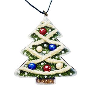 Елочная игрушка Новогоднее Деревце 10 см, подвеска МанузинЪ фото 3