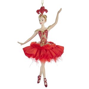 Ёлочная игрушка Балерина Жар-птица 17 см, подвеска