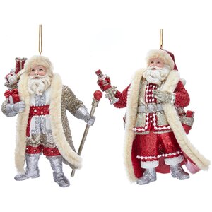 Елочная игрушка Санта Клаус - Кудесник из Ливерпуля 13 см с щелкунчиком, подвеска Kurts Adler фото 2