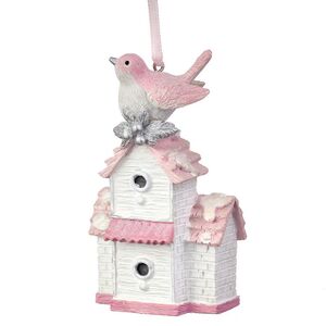 Елочная игрушка Птичка Физалия - Fiaba Rosa 10 см, подвеска Kurts Adler (Куртс Адлер) фото 3