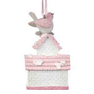 Елочная игрушка Птичка Физалия - Fiaba Rosa 10 см, подвеска Kurts Adler (Куртс Адлер) фото 4