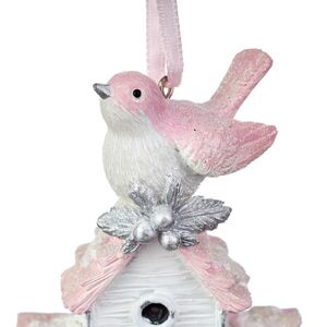 Елочная игрушка Птичка Физалия - Fiaba Rosa 10 см, подвеска Kurts Adler (Куртс Адлер) фото 2