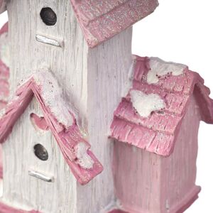Елочная игрушка Птичка Маролла - Розвый Домик 10 см Kurts Adler (Куртс Адлер) фото 6