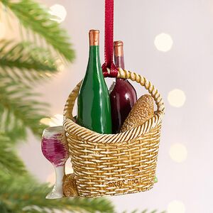 Елочная игрушка Винная Корзинка - Wine with Me 8 см, подвеска Kurts Adler фото 6