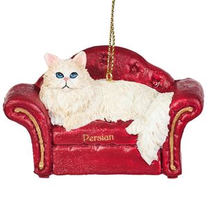 Елочная игрушка Персидский Кот на софе 9 см
