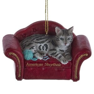 Елочная игрушка Американский Короткошерстный Кот 9 см