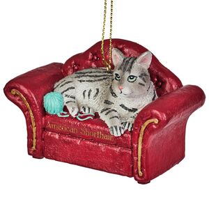 Елочная игрушка Американский Короткошерстный Кот 9 см Kurts Adler (Куртс Адлер) фото 3