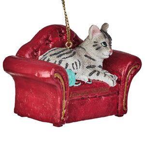 Елочная игрушка Американский Короткошерстный Кот 9 см Kurts Adler (Куртс Адлер) фото 4