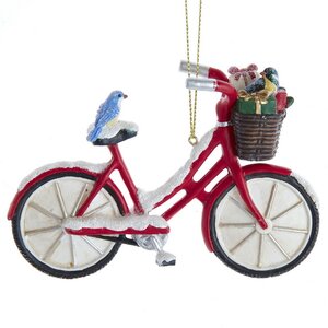 Елочная игрушка Велосипед Даники 12 см, подвеска Kurts Adler фото 1