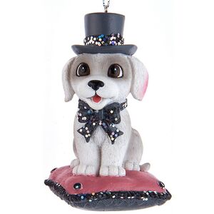 Елочная игрушка Щенок Рокси в шляпе, 8 см Kurts Adler фото 1