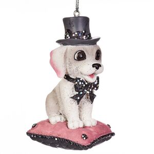 Елочная игрушка Щенок Рокси в шляпе, 8 см Kurts Adler фото 5