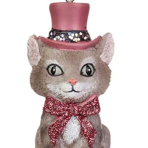 Елочная игрушка Котенок Мурзик в шляпе, 8 см Kurts Adler фото 2