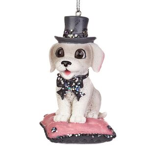 Елочная игрушка Щенок Рокси в шляпе, 8 см Kurts Adler фото 3
