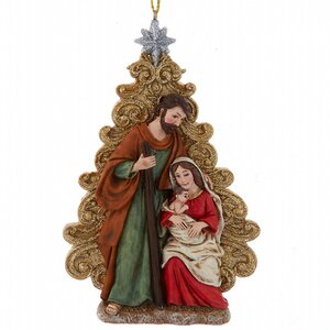 Елочная игрушка Иосиф и Дева Мария с младенцем 12 см, подвеска Kurts Adler фото 1