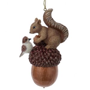 Елочная игрушка Белка Гайя с Желудями - Enchanted Forest 11 см Kurts Adler фото 1