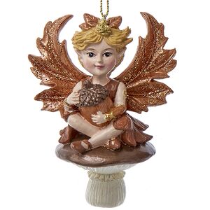 Елочная игрушка Фея Криспи на грибочке - Enchanted Forest 8 см Kurts Adler фото 1